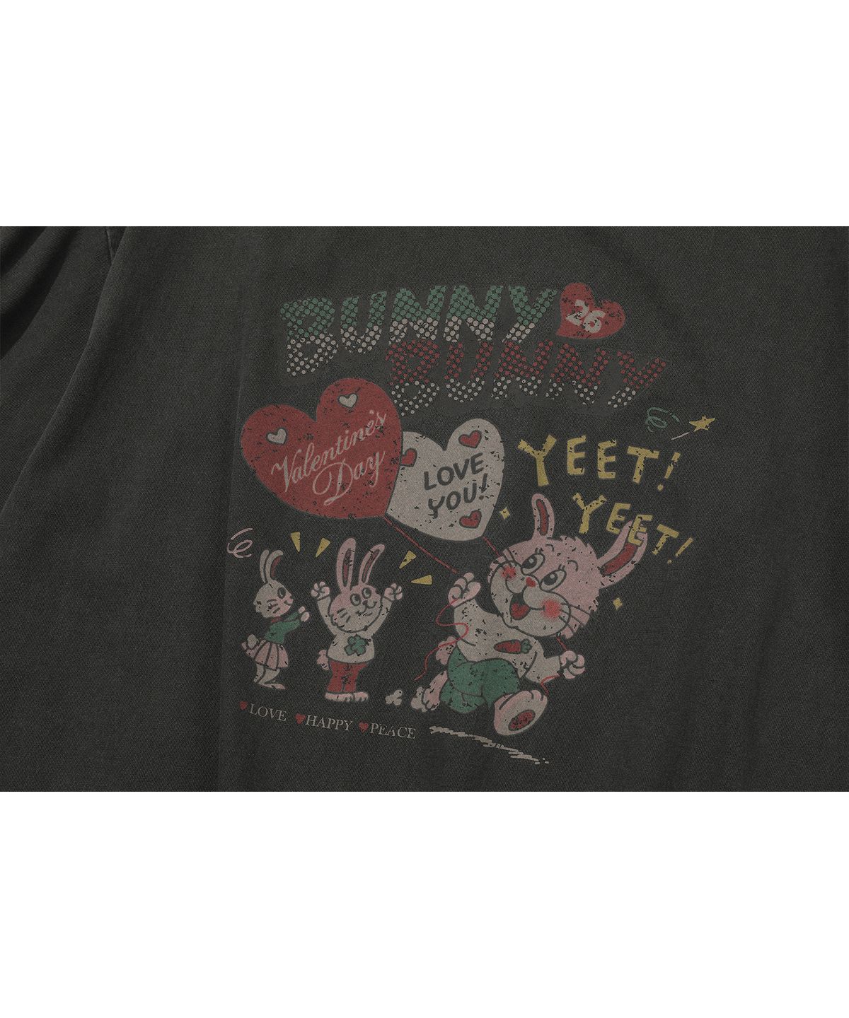 꼼파뇨(CPGN STUDIO) BUNNYNNY 피그먼트 반팔티 스모크블랙
