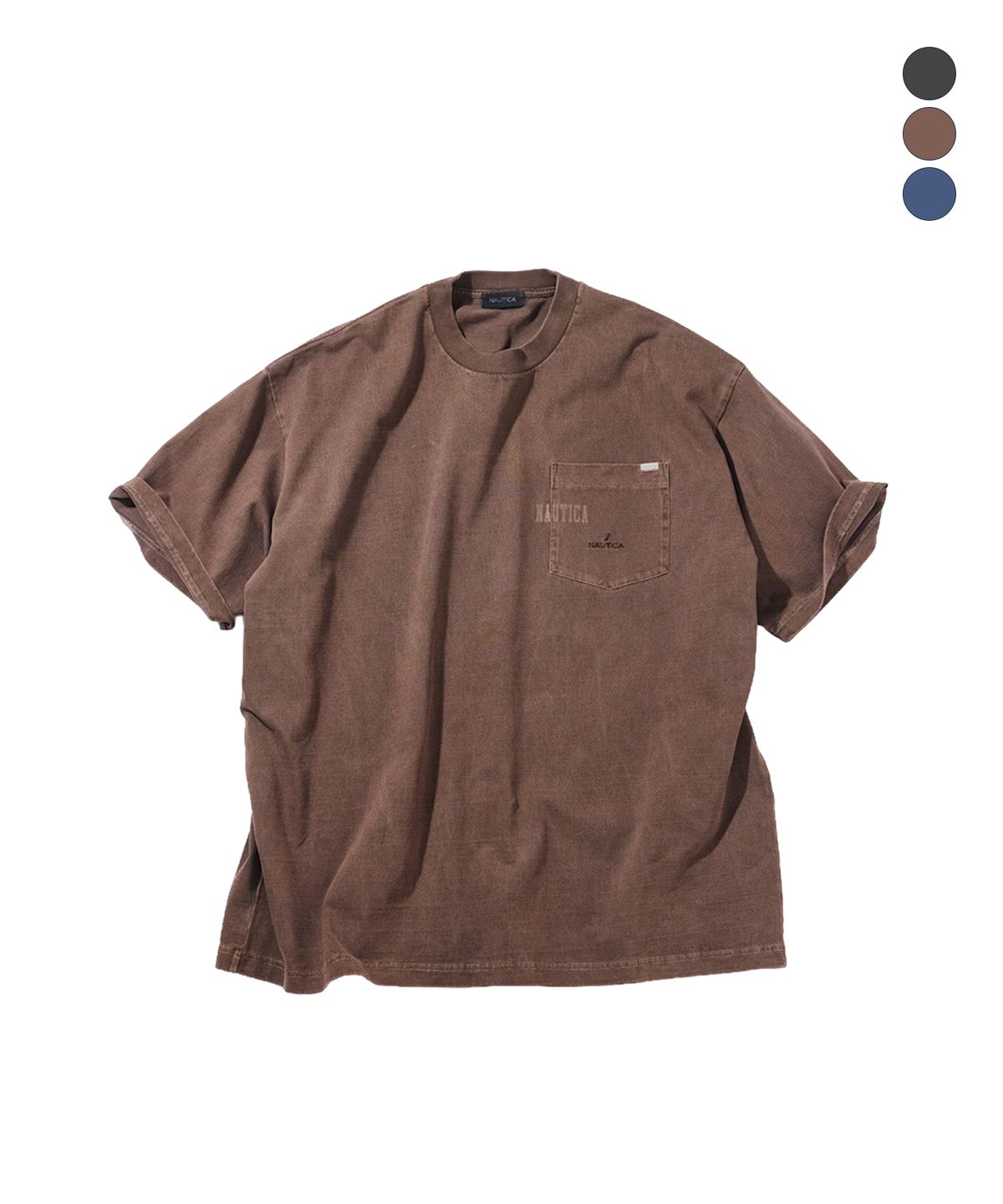 노티카(NAUTICA) 히든 로고 포켓 피그먼트 티셔츠(3colors) JTS5906