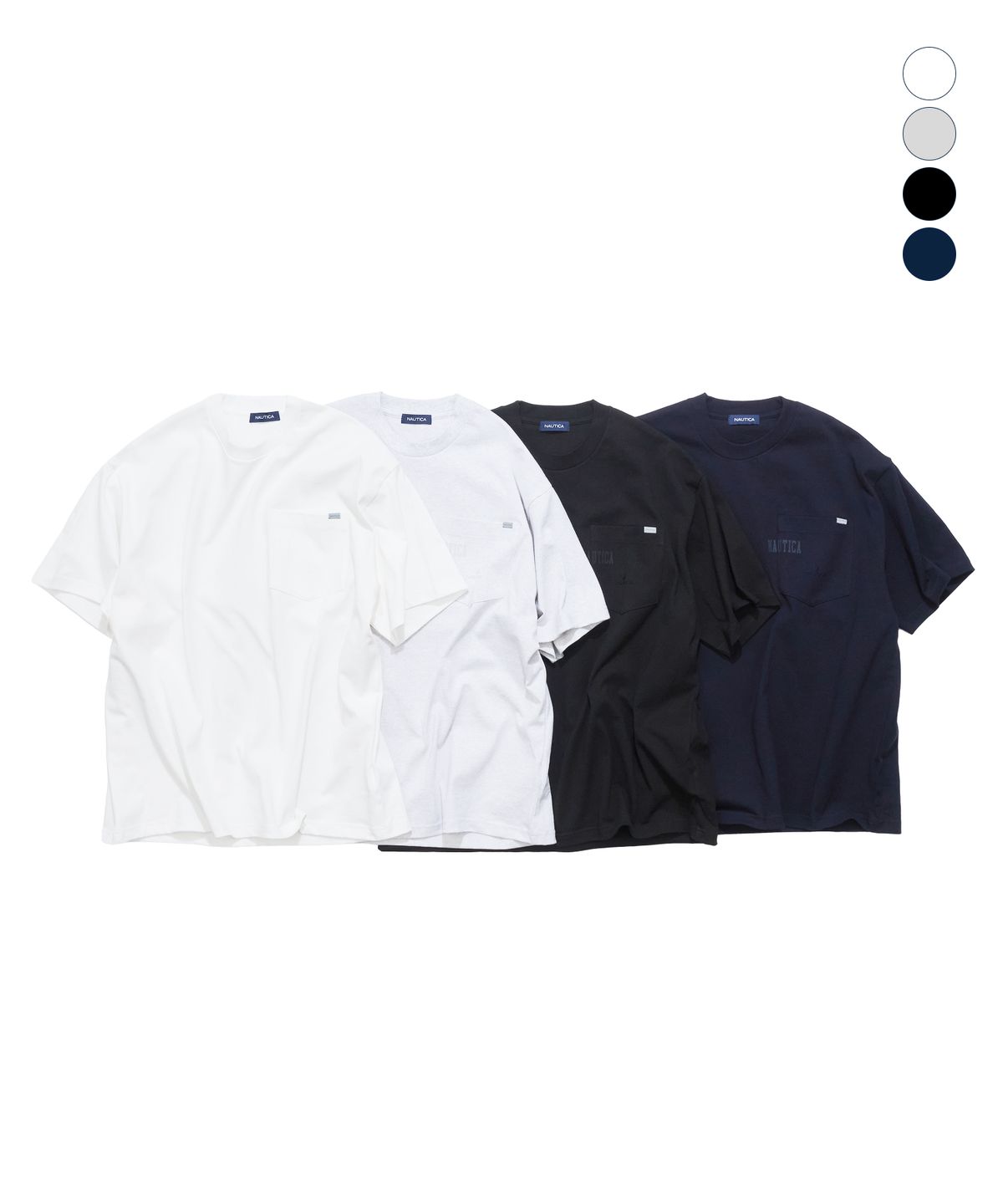 노티카(NAUTICA) 히든 로고 포켓 티셔츠(4colors) JTS5916