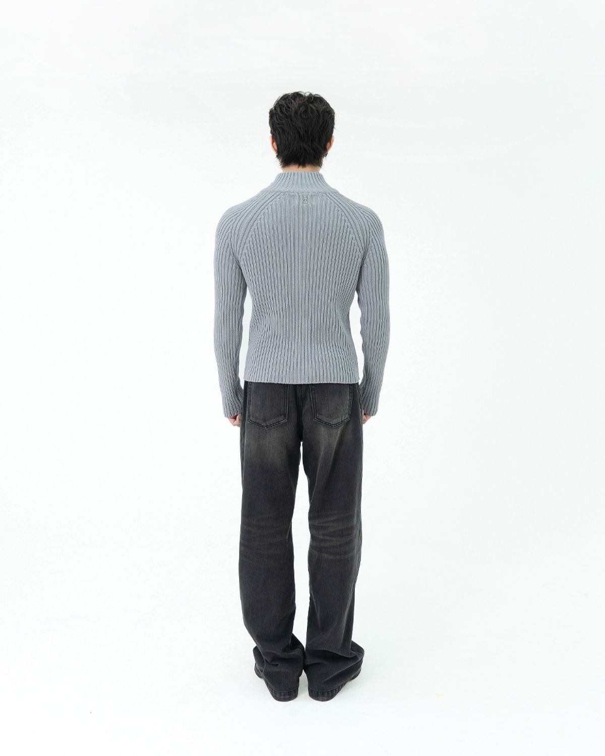 포스333(PHOS333) M Straight Fit Denim Pants/Black