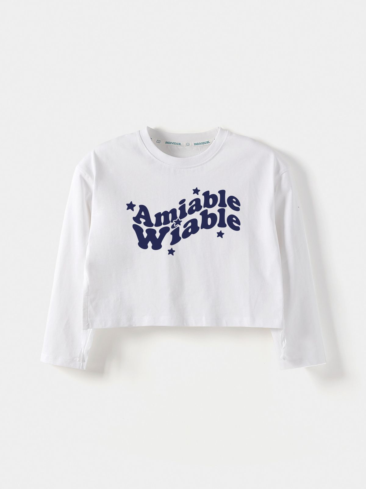 인디비주엘(INDIVIDUEL) 웨이브 아트웍 긴팔 티셔츠 - 2 COLOR
