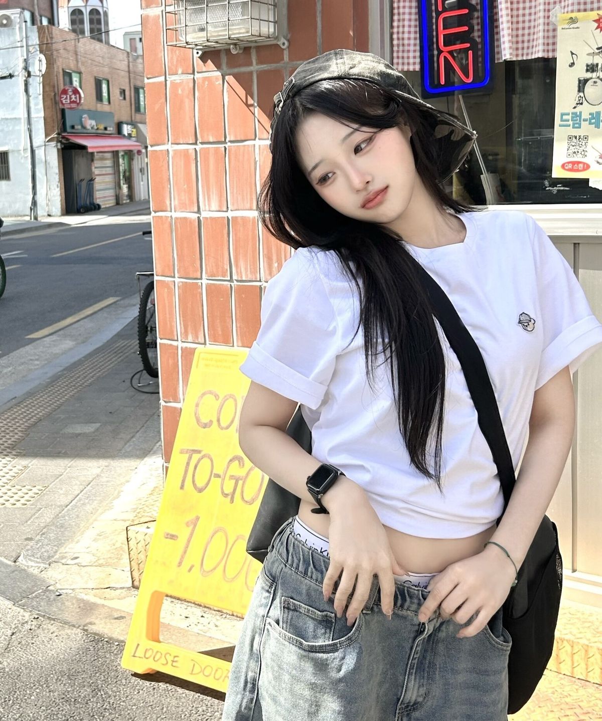 행텐(HANGTEN) 여성 스몰 베니 와펜 반팔 티셔츠_003(10570-131-413-31)