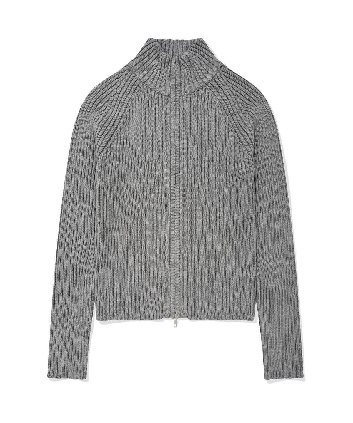 포스333(PHOS333) M Stand Neck Knit Zip-Up/Grey