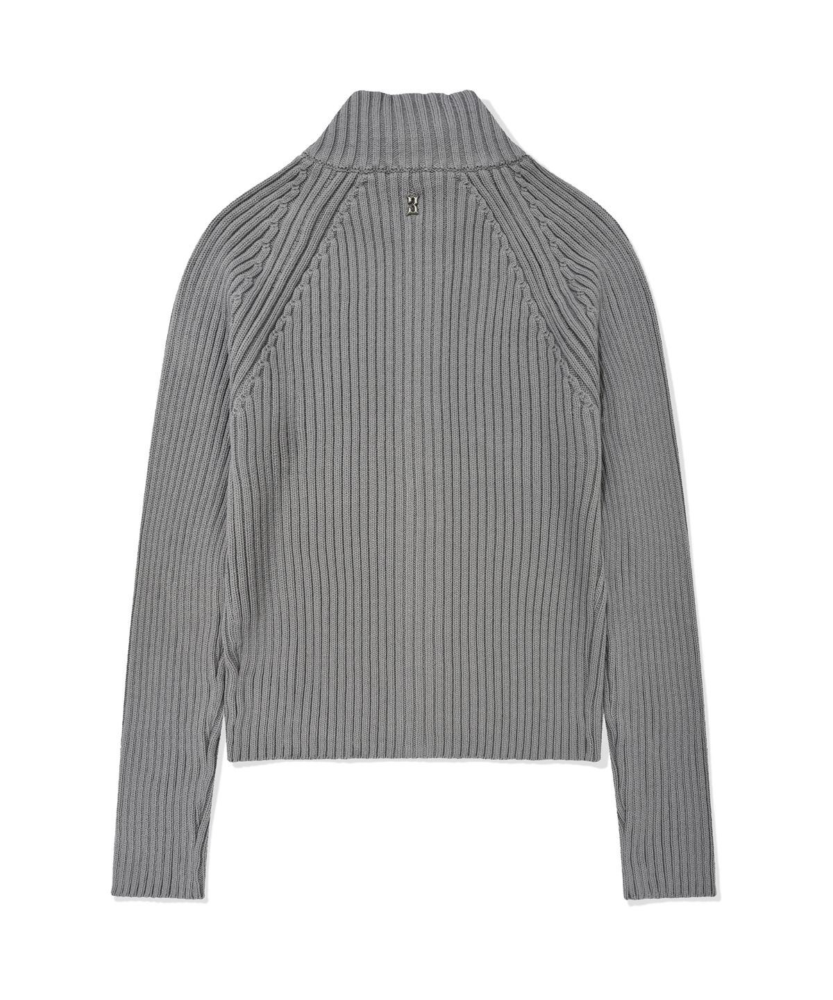 포스333(PHOS333) M Stand Neck Knit Zip-Up/Grey