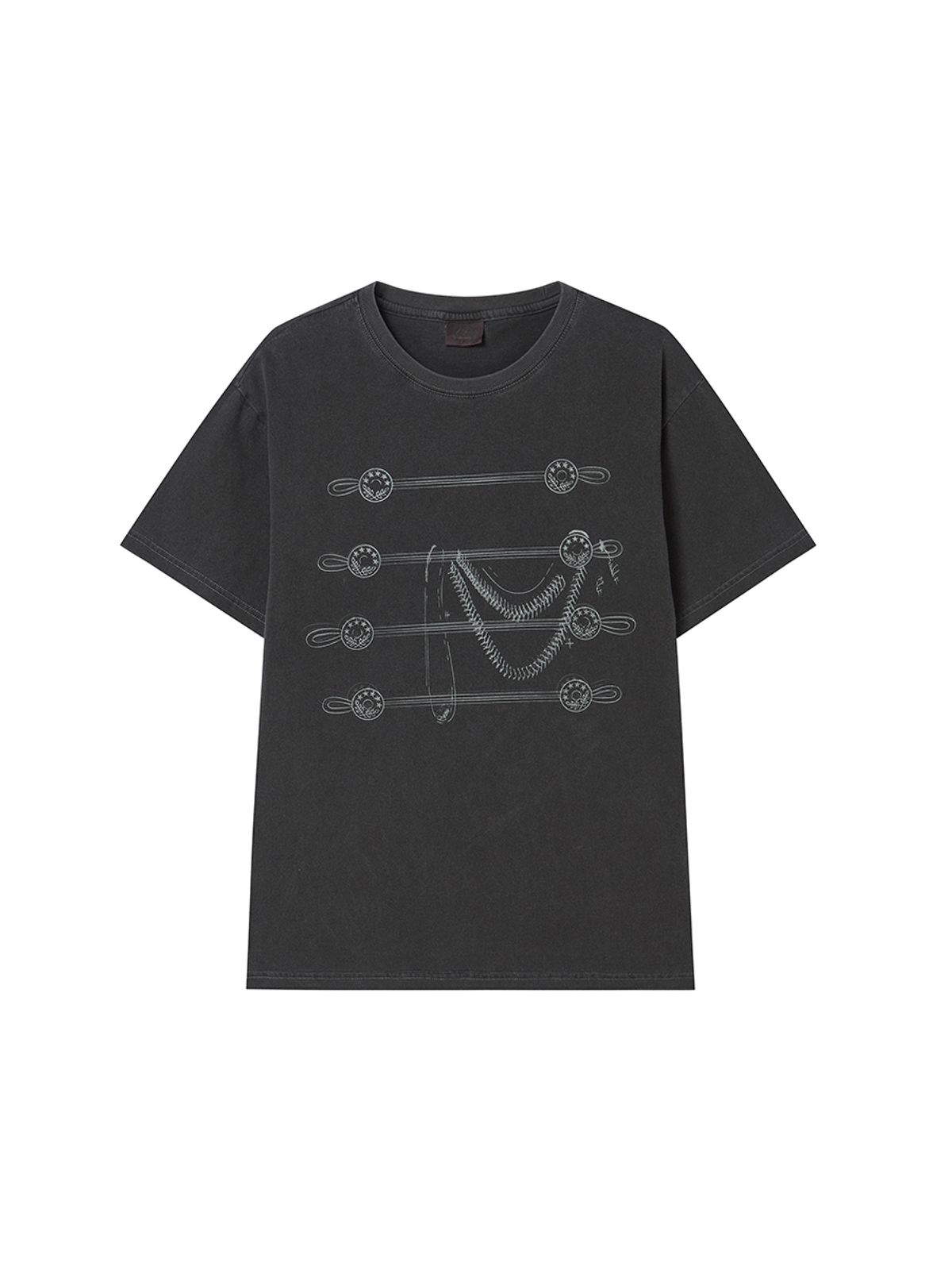 엔와이엑스엑스(NYXX) BUTTON TEE CHARCOAL
