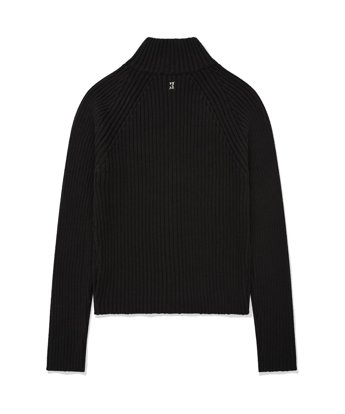 포스333(PHOS333) M Stand Neck Knit Zip-Up/Black