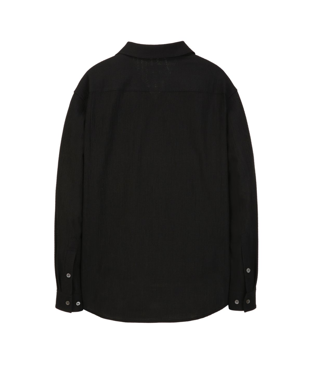 질스튜어트뉴욕 맨(JILLSTUART NEWYORK MEN) 오픈 카라 셋업 긴팔셔츠 - 블랙(JNSH6B385BK)