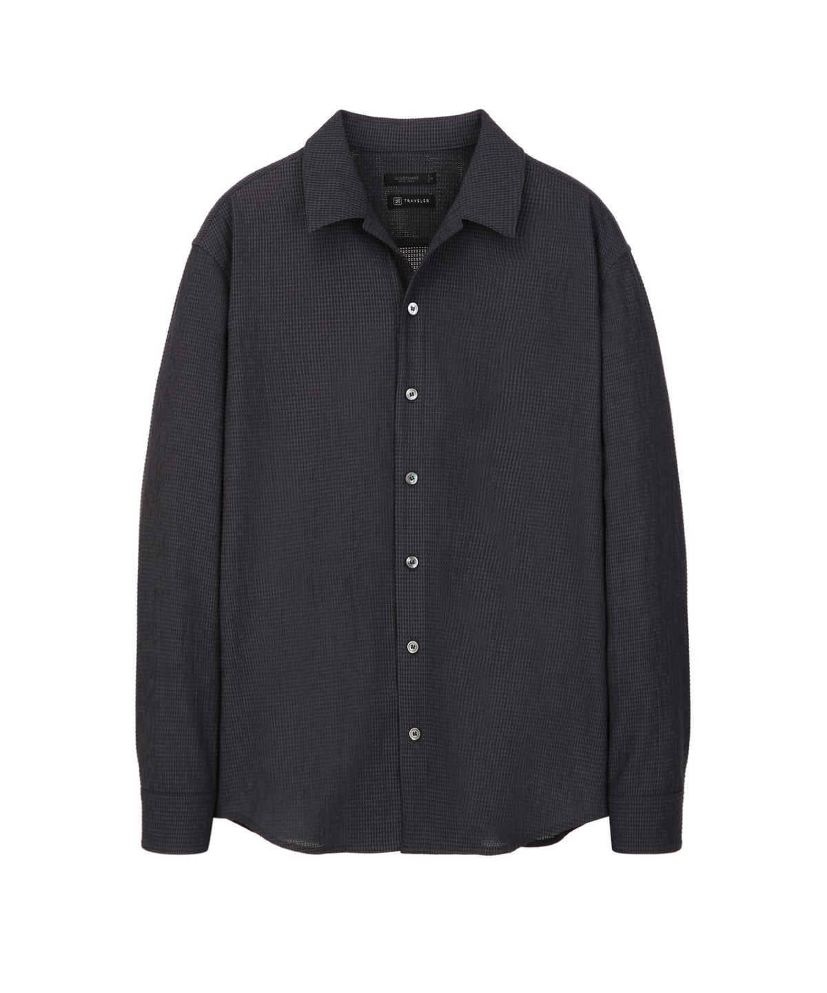 질스튜어트뉴욕 맨(JILLSTUART NEWYORK MEN) 오픈 카라 셋업 긴팔셔츠 - 다크그레이(JNSH6B385G3)