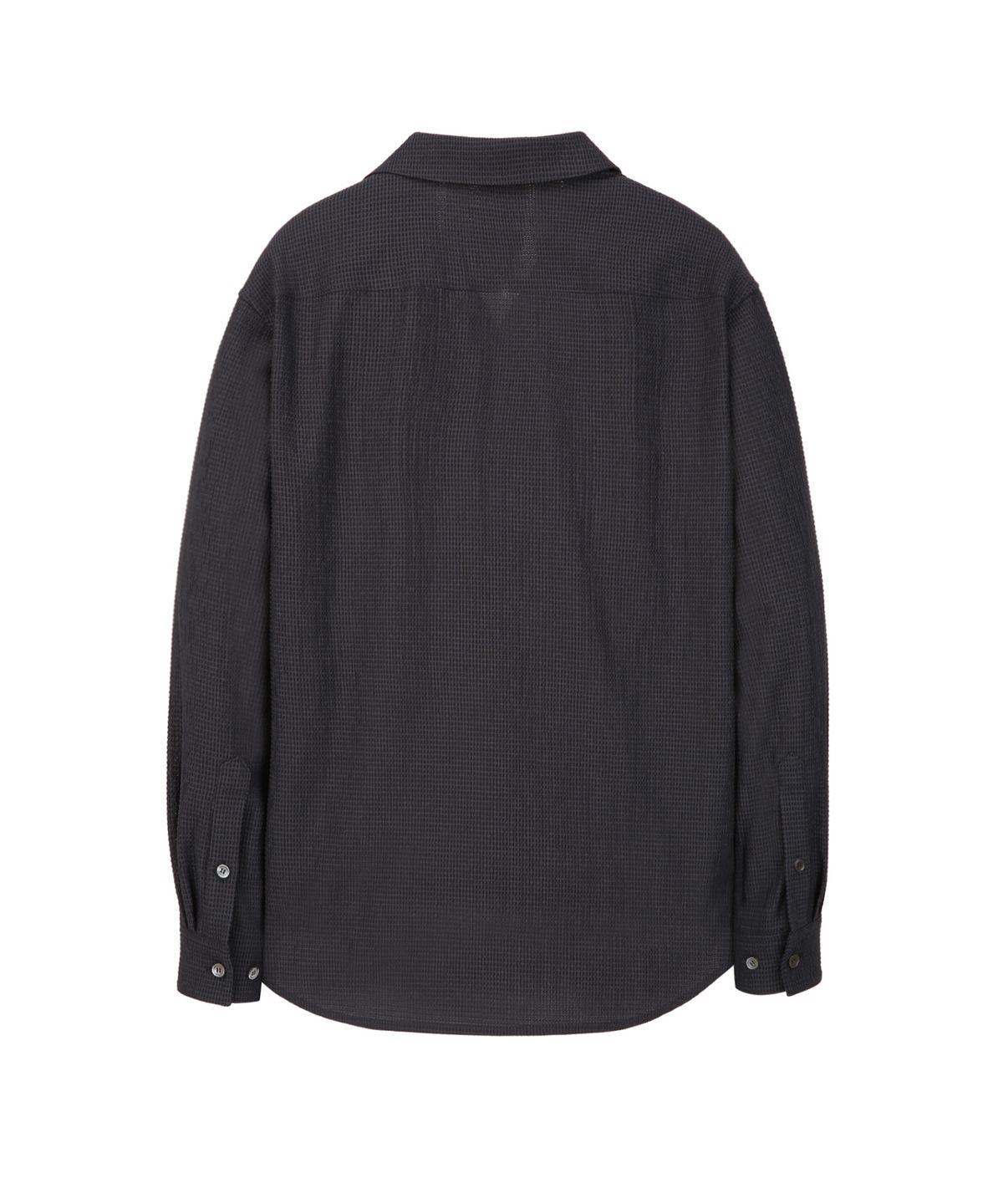 질스튜어트뉴욕 맨(JILLSTUART NEWYORK MEN) 오픈 카라 셋업 긴팔셔츠 - 다크그레이(JNSH6B385G3)