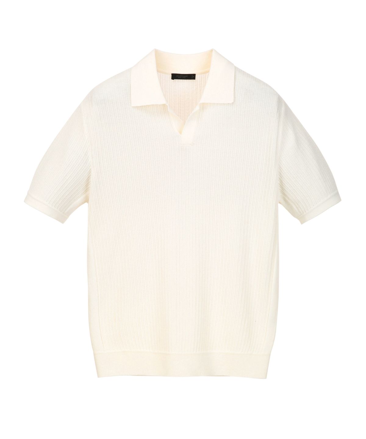 질스튜어트뉴욕 맨(JILLSTUART NEWYORK MEN) 플리츠 오픈카라 니트 - 아이보리 (JNSW6B602IV)