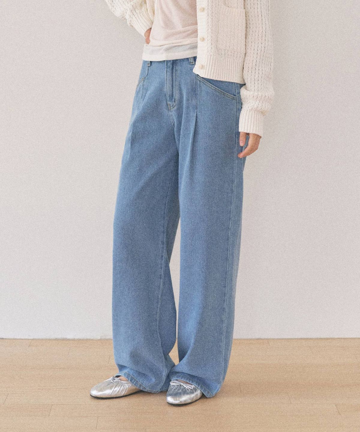 망고매니플리즈(MANGO MANY PLEASE) JETA PINTUCK JEANS_BLUE