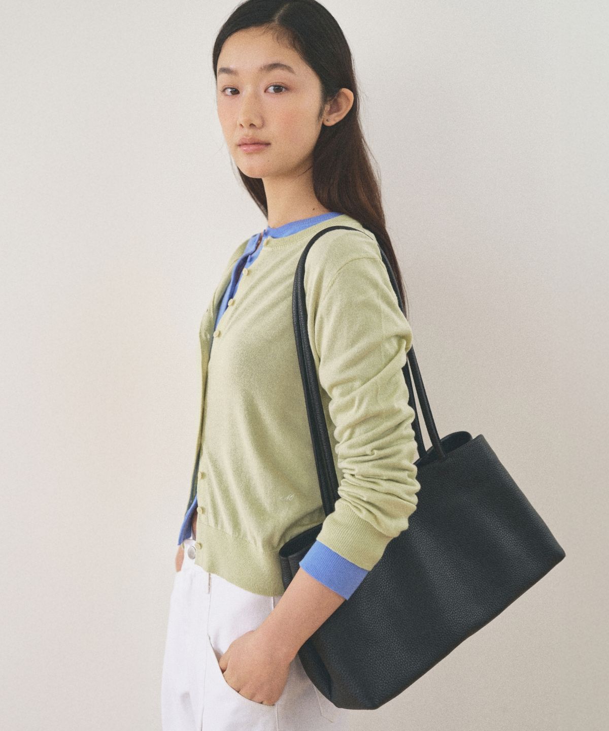 망고매니플리즈(MANGO MANY PLEASE) FLAT SQUARE BAG_BLACK