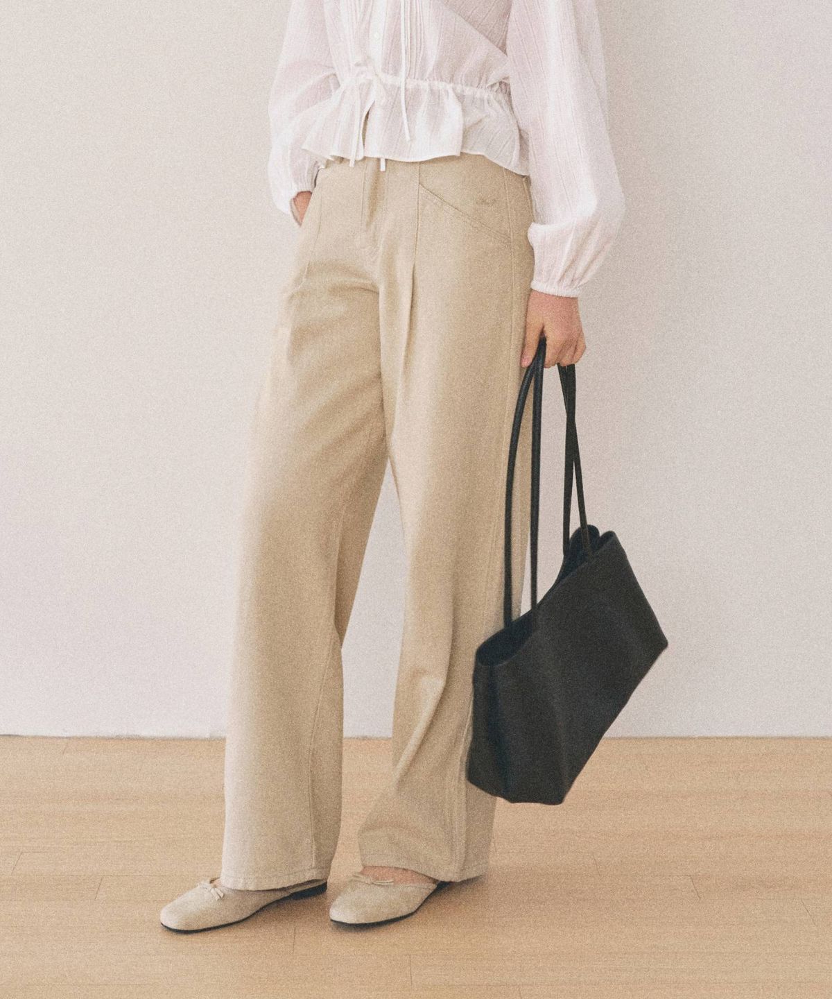 망고매니플리즈(MANGO MANY PLEASE) JETA PINTUCK JEANS_LIGHT BEIGE