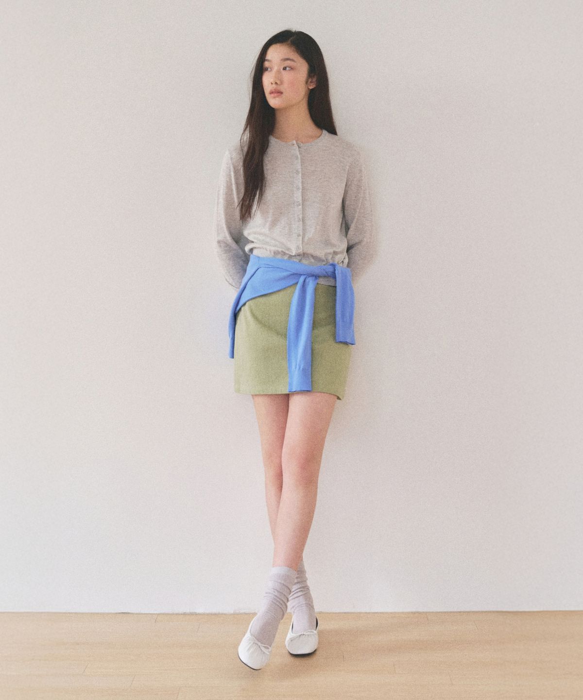 망고매니플리즈(MANGO MANY PLEASE) WEET MINI SKIRT_MINT