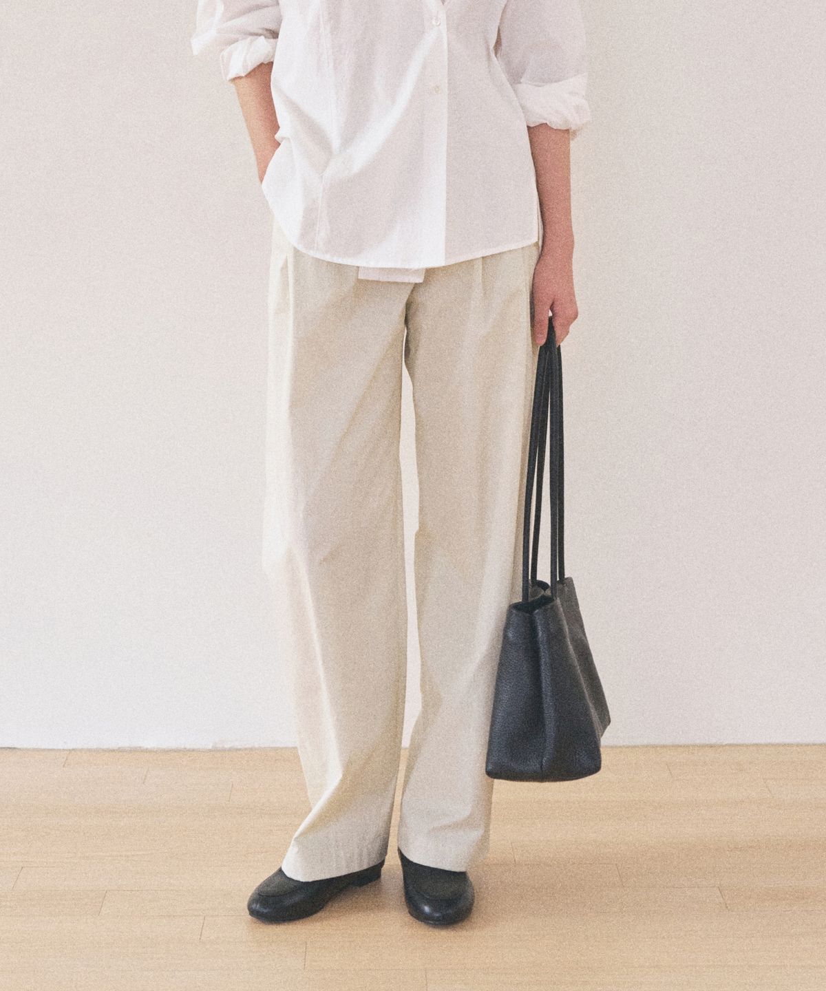망고매니플리즈(MANGO MANY PLEASE) BONE COTTON PANTS_BUTTER CREAM