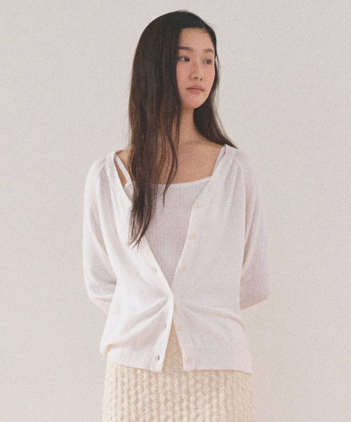 망고매니플리즈(MANGO MANY PLEASE) YURI CARDIGAN SET_IVORY