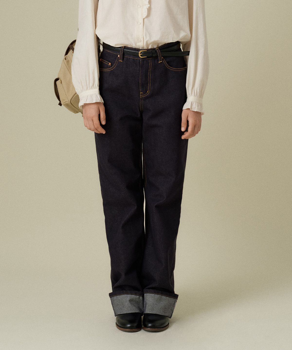 망고매니플리즈(MANGO MANY PLEASE) OLLO SELVAGE JEANS_DARK BLUE