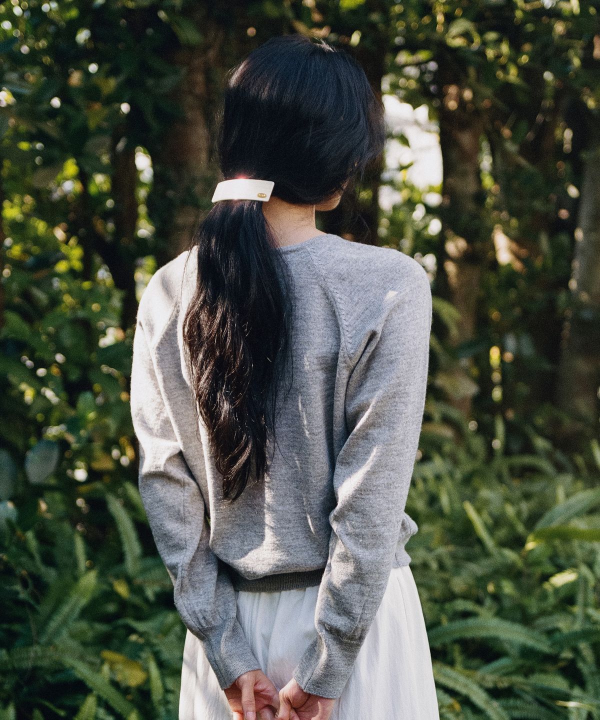 망고매니플리즈(MANGO MANY PLEASE) MARY V NECK KNIT_GREY