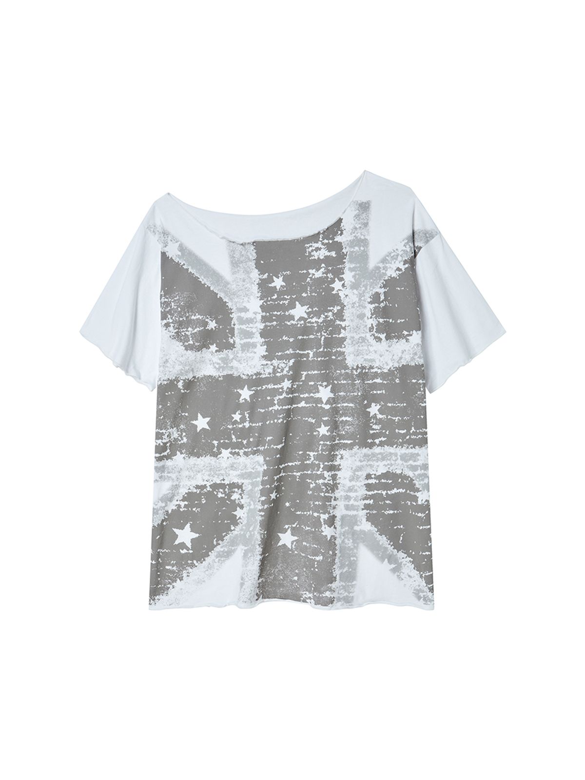 엔와이엑스엑스(NYXX) UNIONJACK OFF SHOULDER TEE WHITE