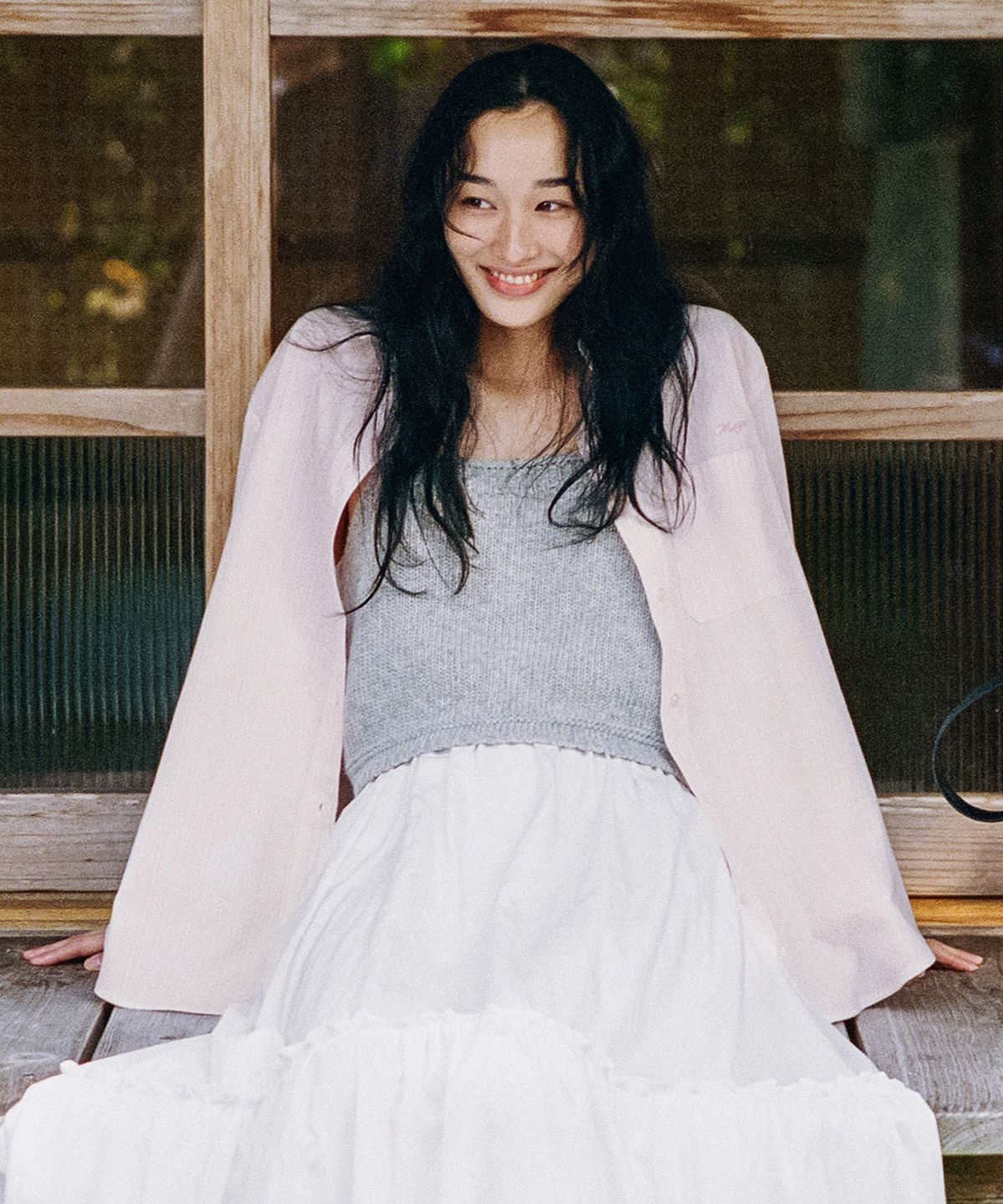 망고매니플리즈(MANGO MANY PLEASE) OLI STRIPE SHIRT_LIGHT PINK