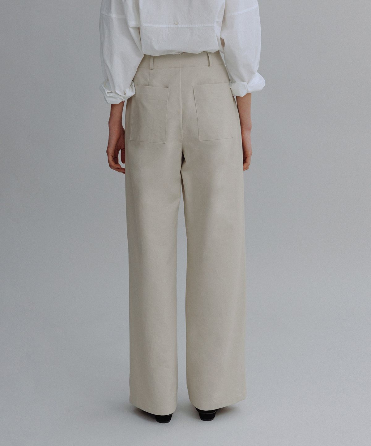 망고매니플리즈(MANGO MANY PLEASE) PLAP COTTON PANTS_GREIGE