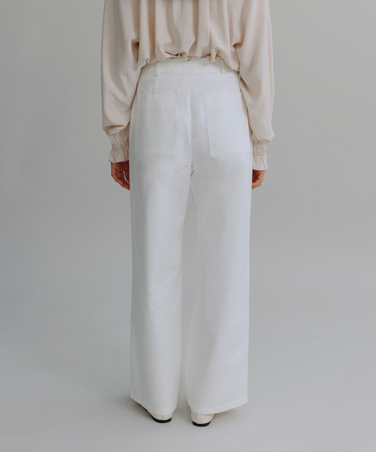 망고매니플리즈(MANGO MANY PLEASE) PLAP COTTON PANTS_IVORY