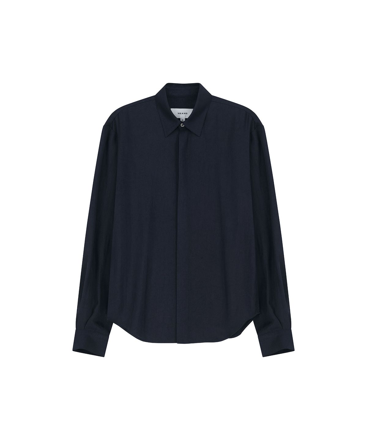 비자비(VIS A VIS) TWILL BUTTON DOWN DRESSY EASY SHIRT (NAVY)