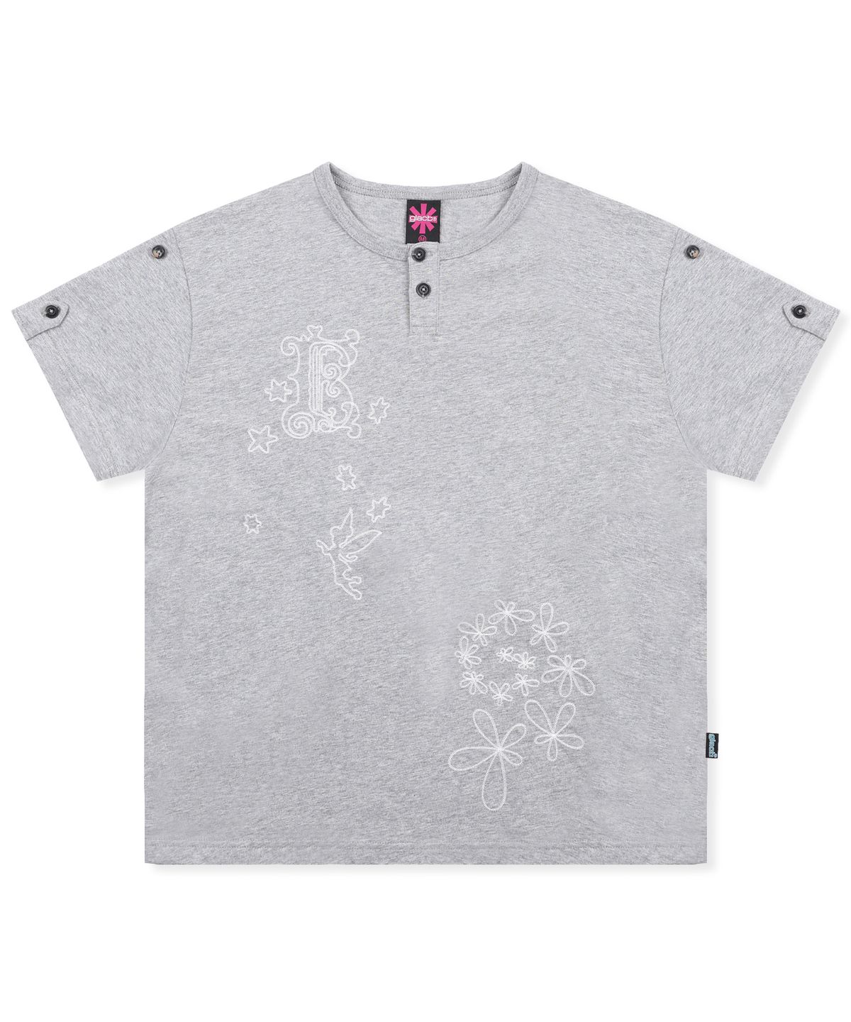 글랙(GLACK) GZT007 키르케 신치백 티셔츠 (GRAY)