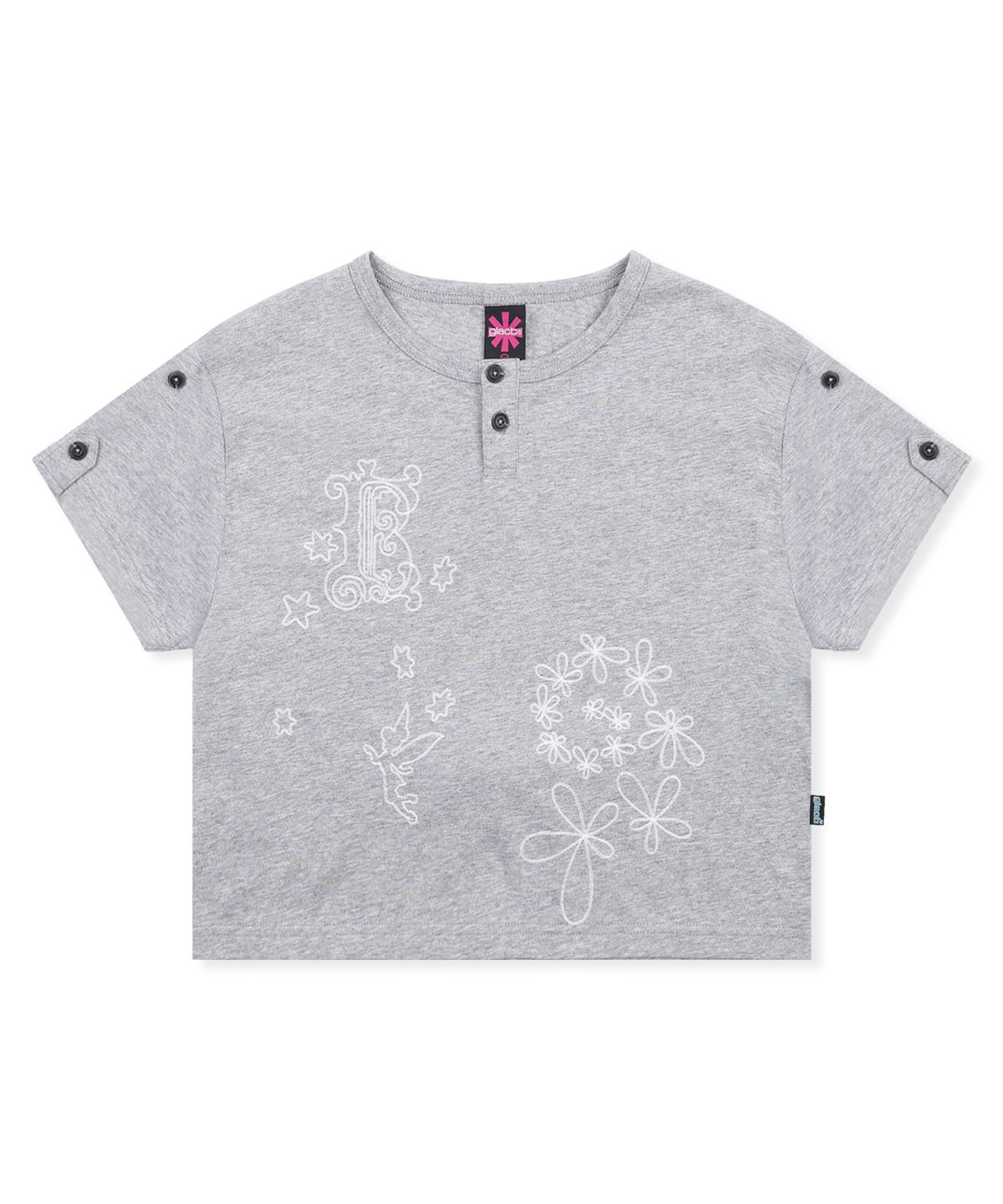 글랙(GLACK) GZT007 키르케 신치백 티셔츠 (GRAY)