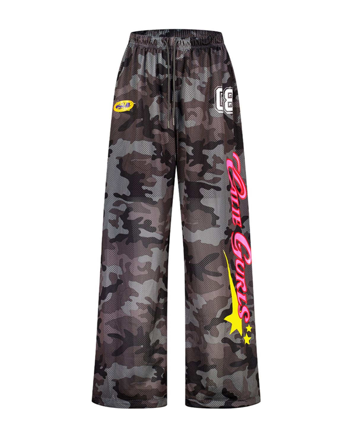 에즈이프 캘리(ASIF CALIE) GRAPHIC MESH WIDE PANTS CAMO