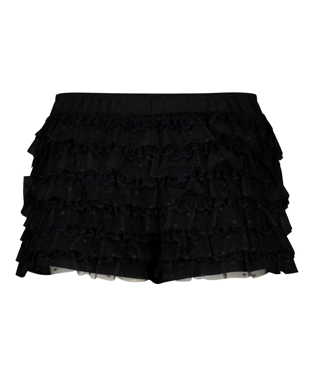 에즈이프 캘리(ASIF CALIE) TIERED LACE RUFFLE SHORTS BLACK