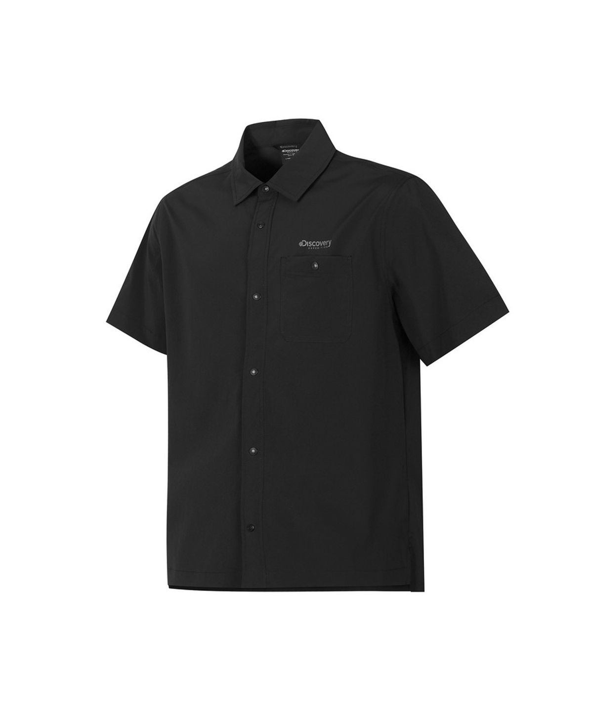 디스커버리 익스페디션(DISCOVERY EXPEDITION) 남성 프레시벤트 경량 우븐 반팔 셔츠 (BLACK)