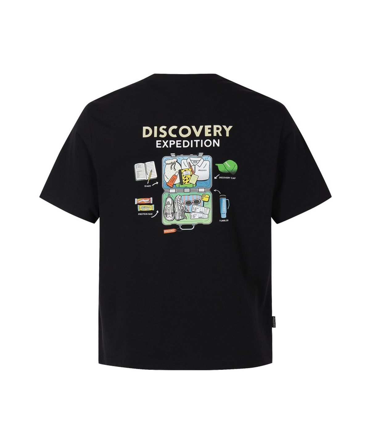 디스커버리 익스페디션(DISCOVERY EXPEDITION) 유니 프레시벤트 캐리어 그래픽 반팔티셔츠 (BLACK)