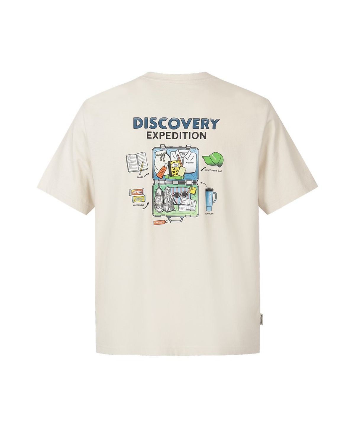 디스커버리 익스페디션(DISCOVERY EXPEDITION) 유니 프레시벤트 캐리어 그래픽 반팔티셔츠 (D/IVORY)