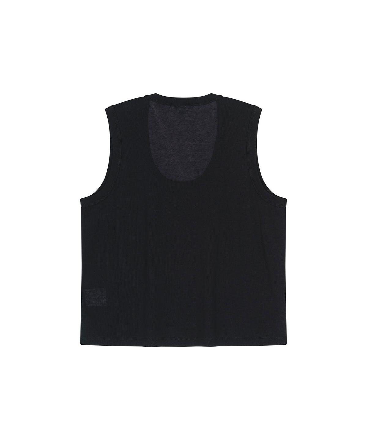 비자비(VIS A VIS) U-NECK SLEEVELESS TOP (BLACK)