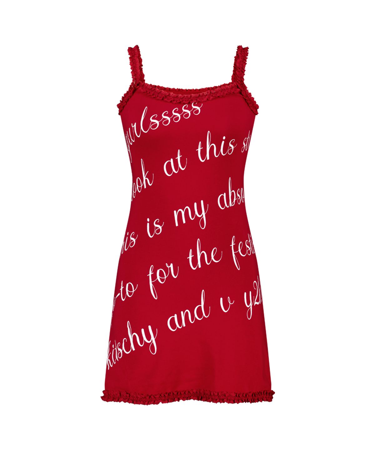 에즈이프 캘리(ASIF CALIE) GURLS LACE FESTIE MINI DRESS RED