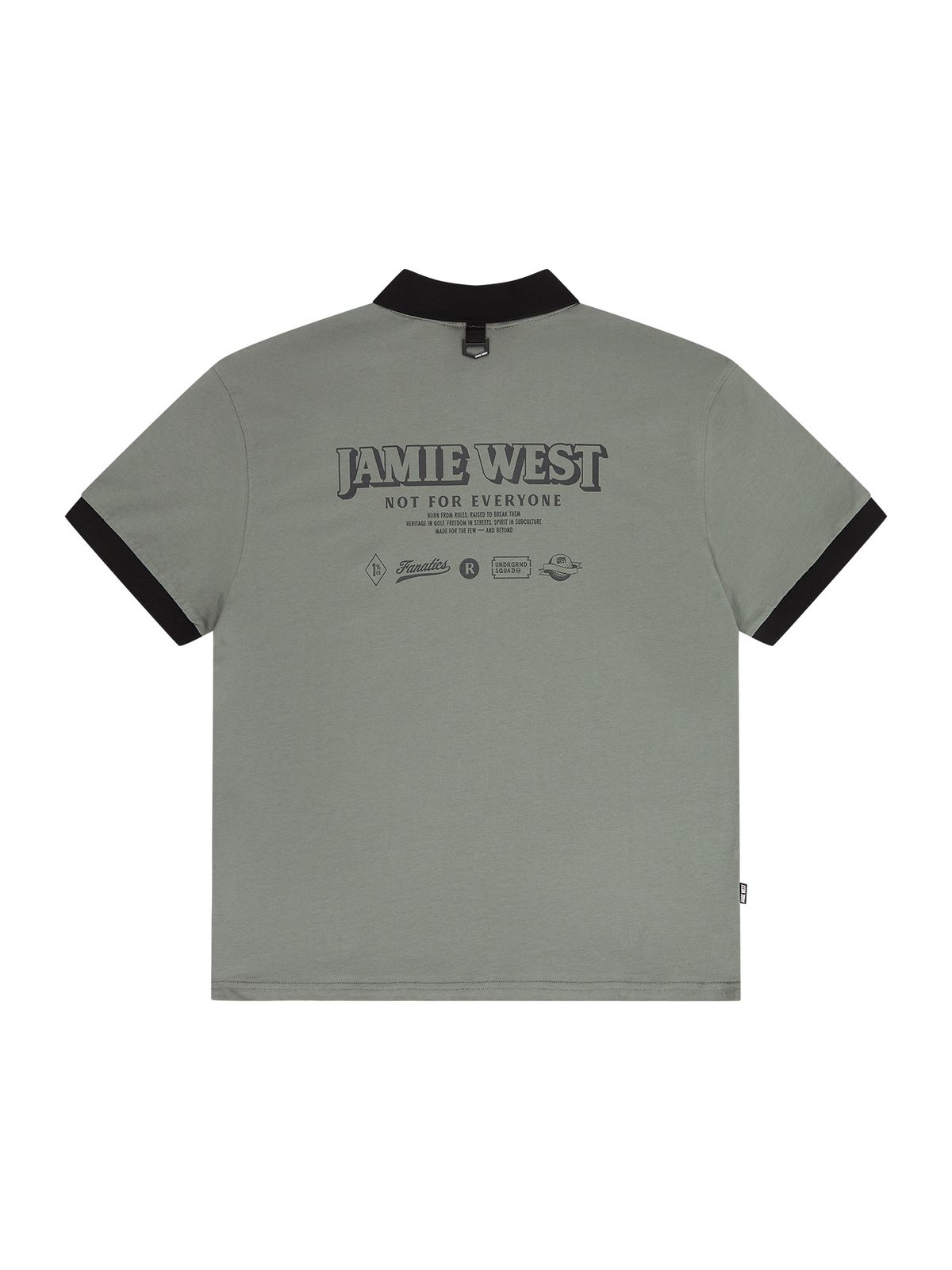 제이미웨스트(JAMIE WEST) JW 레터링 배색 카라티셔츠 (그레이)