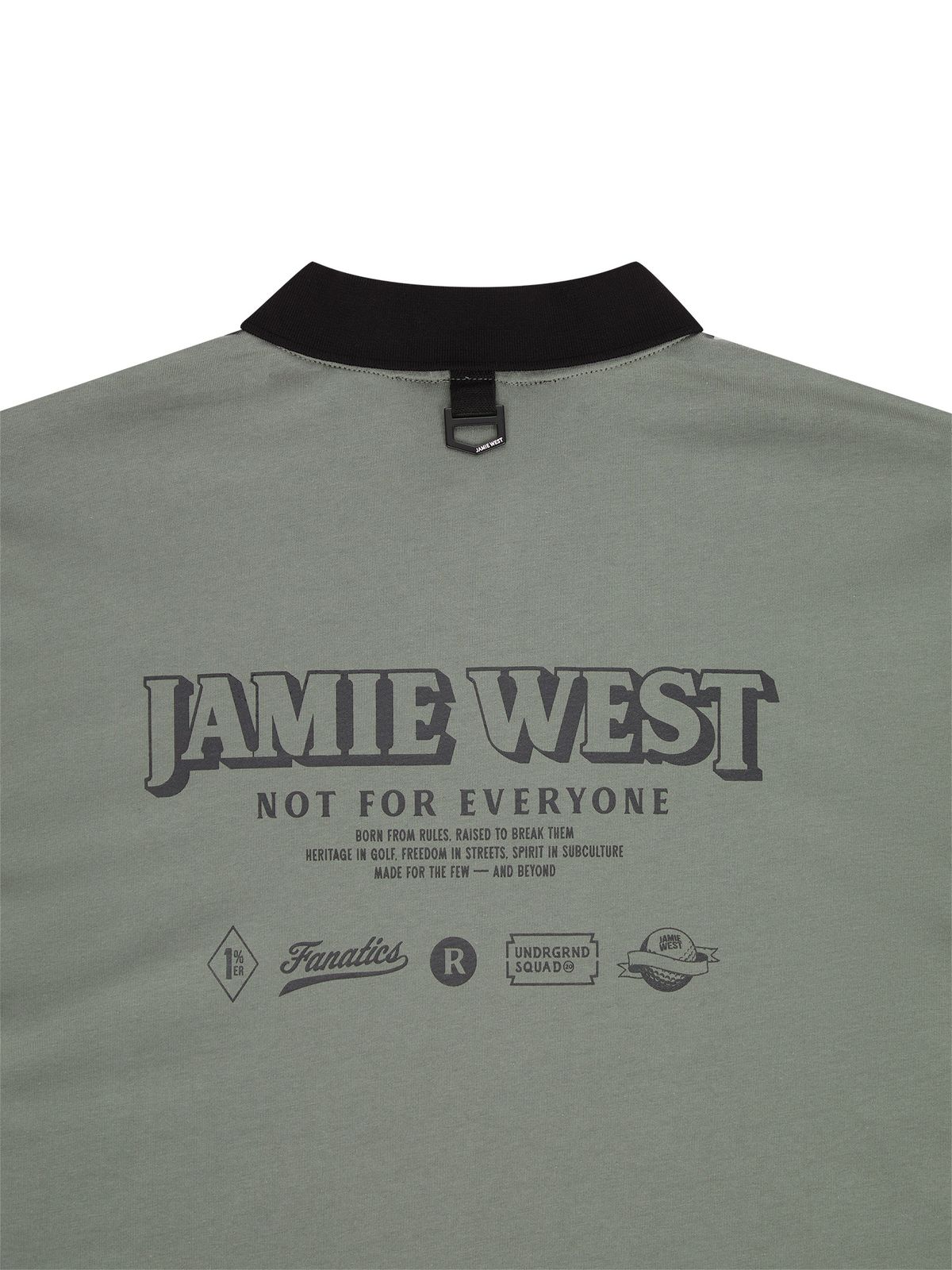 제이미웨스트(JAMIE WEST) JW 레터링 배색 카라티셔츠 (그레이)