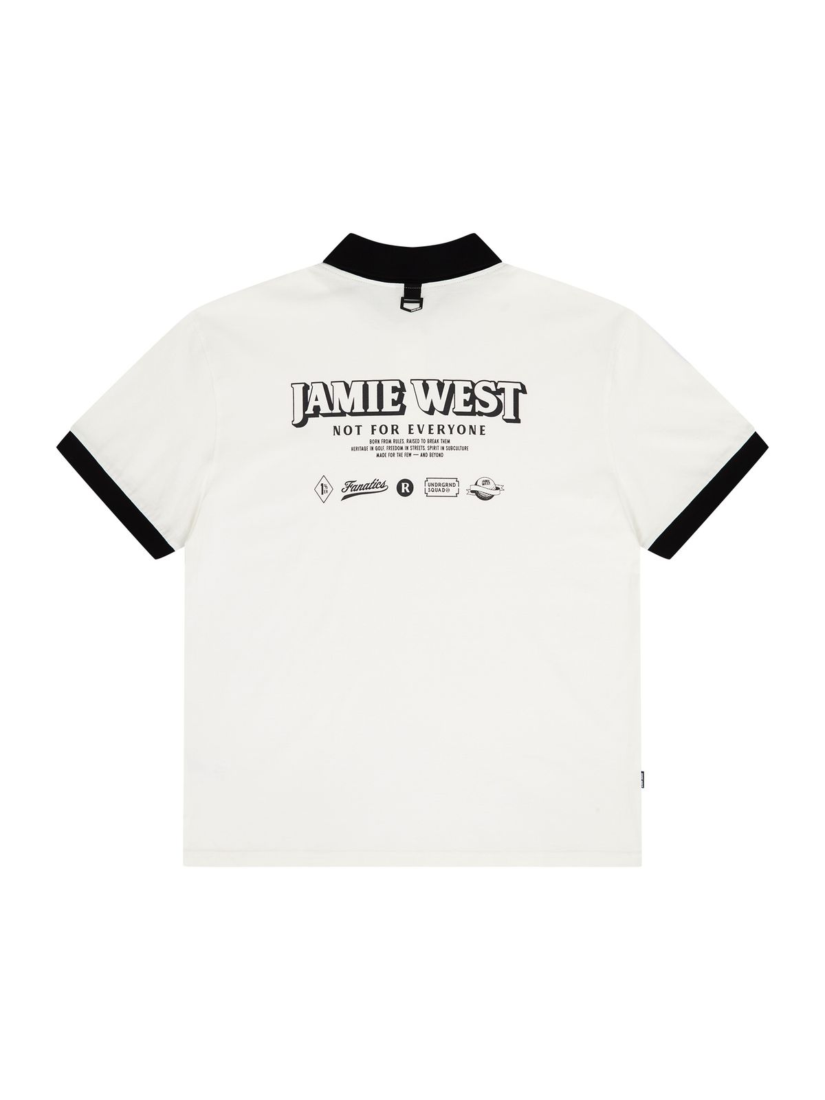 제이미웨스트(JAMIE WEST) JW 레터링 배색 카라티셔츠 (화이트)