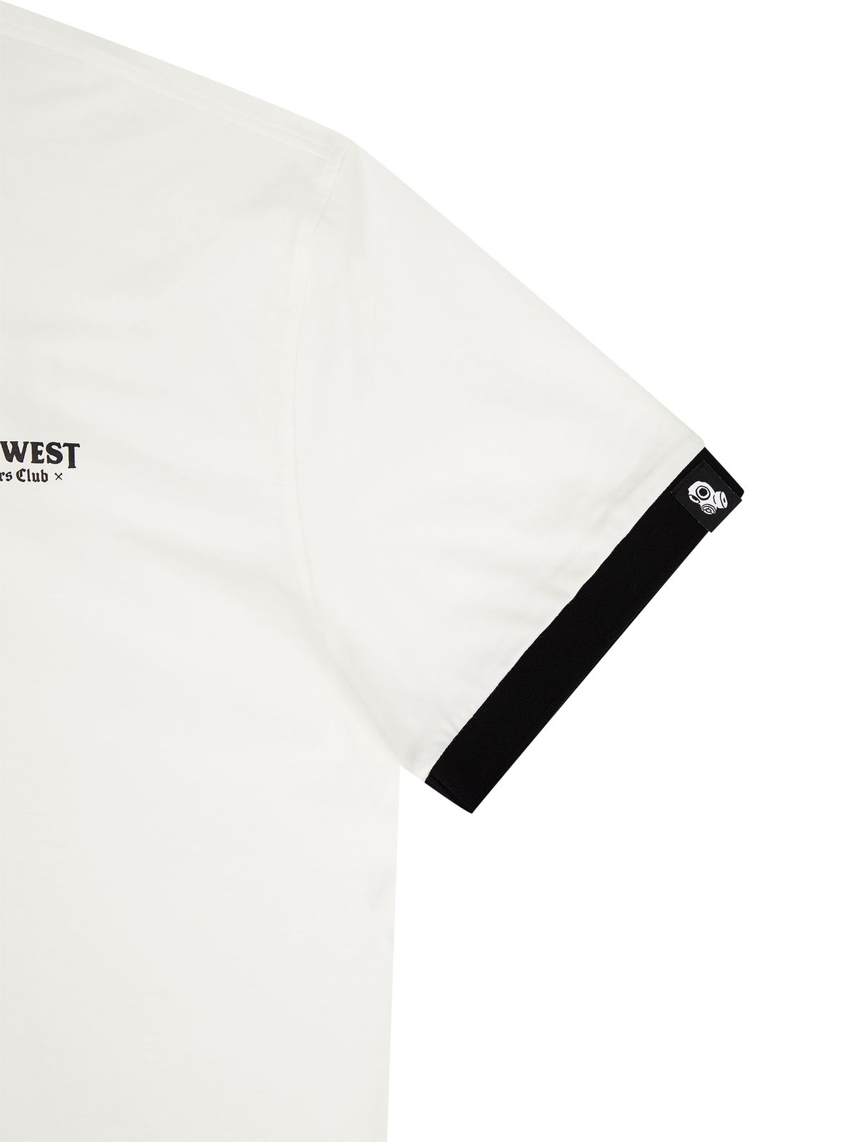 제이미웨스트(JAMIE WEST) JW 레터링 배색 카라티셔츠 (화이트)