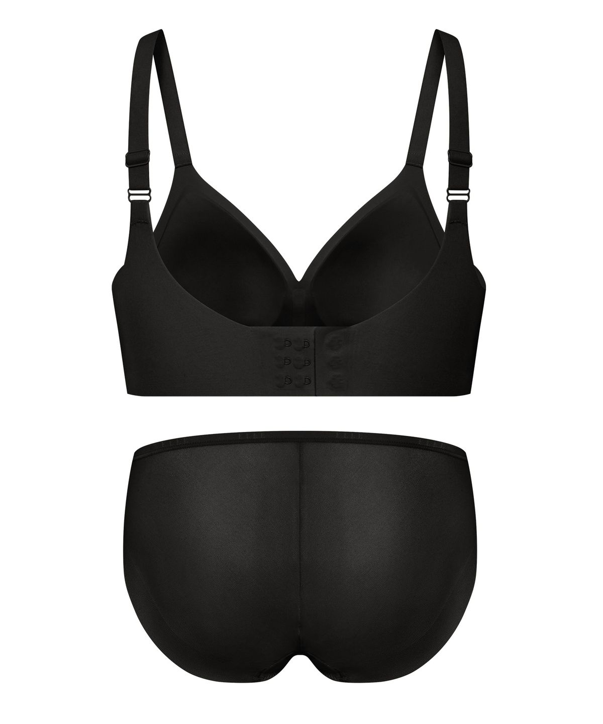 엘르이너웨어(ELLE INNERWEAR) [볼륨핏] 쉐딩 브라 헴팬티 세트 V3_블랙