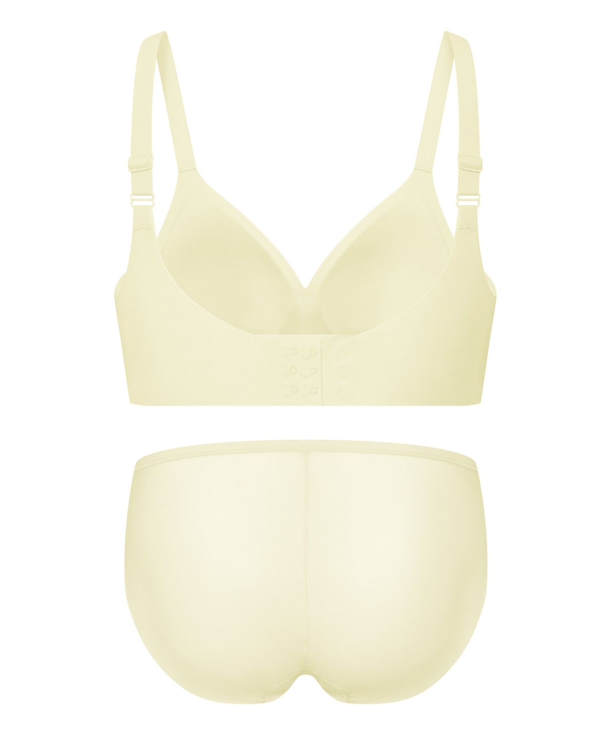 엘르이너웨어(ELLE INNERWEAR) [볼륨핏] 쉐딩 브라 헴팬티 세트 V3_레몬크림