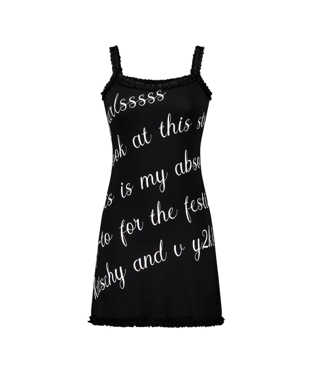 에즈이프 캘리(ASIF CALIE) GURLS LACE FESTIE MINI DRESS BLACK