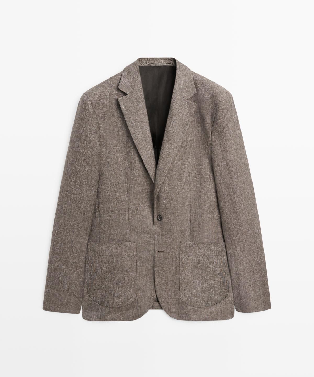 마시모두띠(MASSIMO DUTTI) 테일러드 린넨 비고레 블레이저