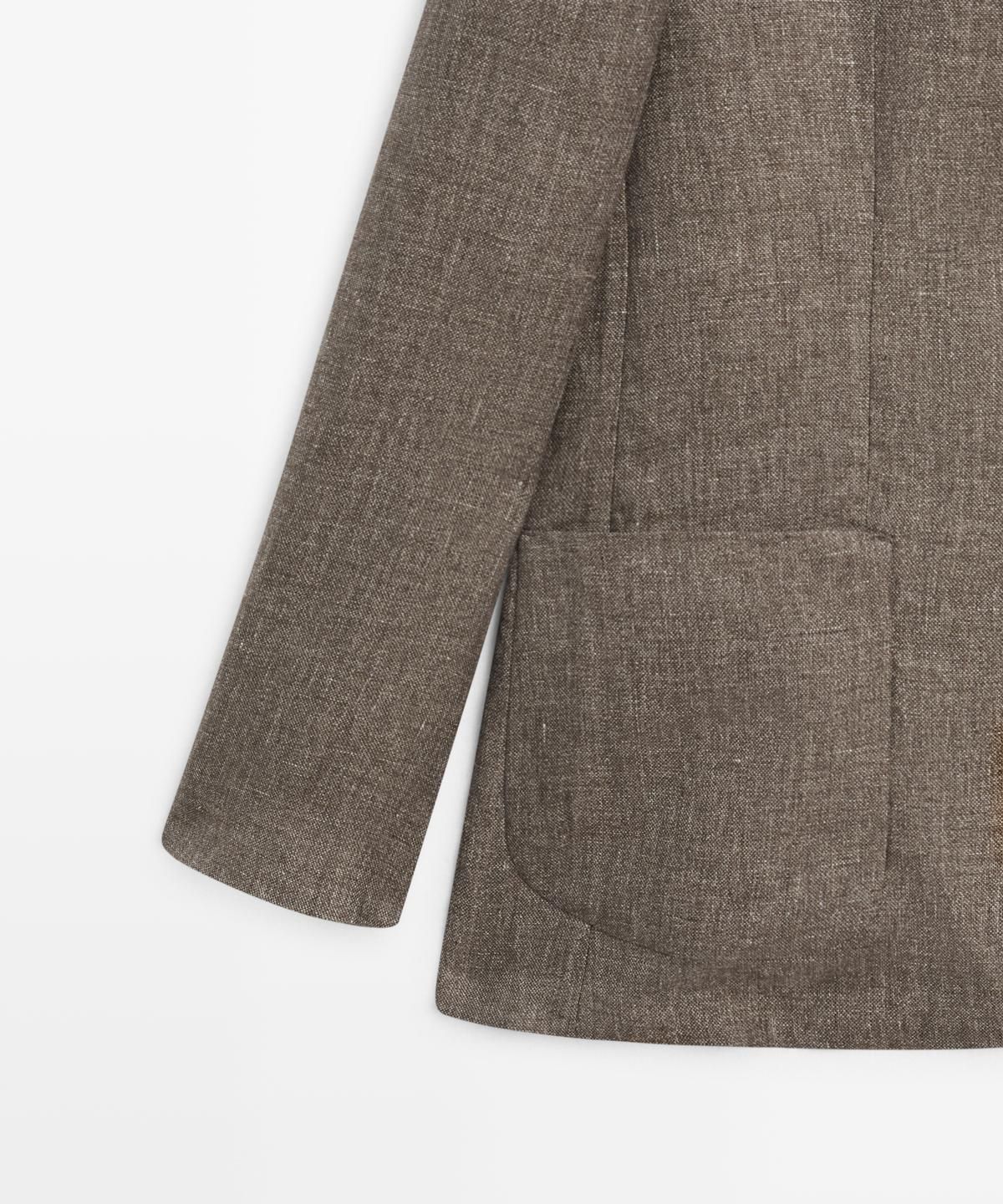 마시모두띠(MASSIMO DUTTI) 테일러드 린넨 비고레 블레이저