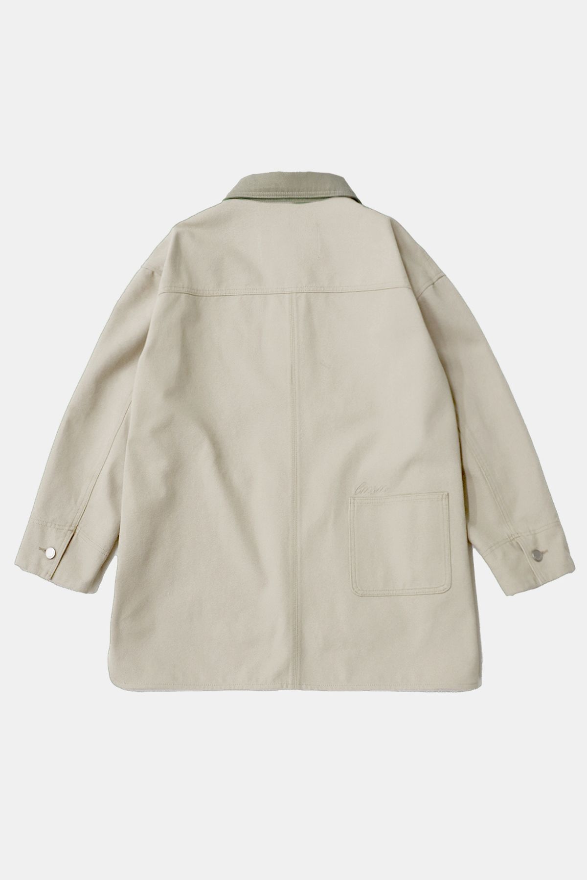 르몽생미셸(LE MONT ST MICHEL) Overfit Color Cotton Work Jacket _Ivory