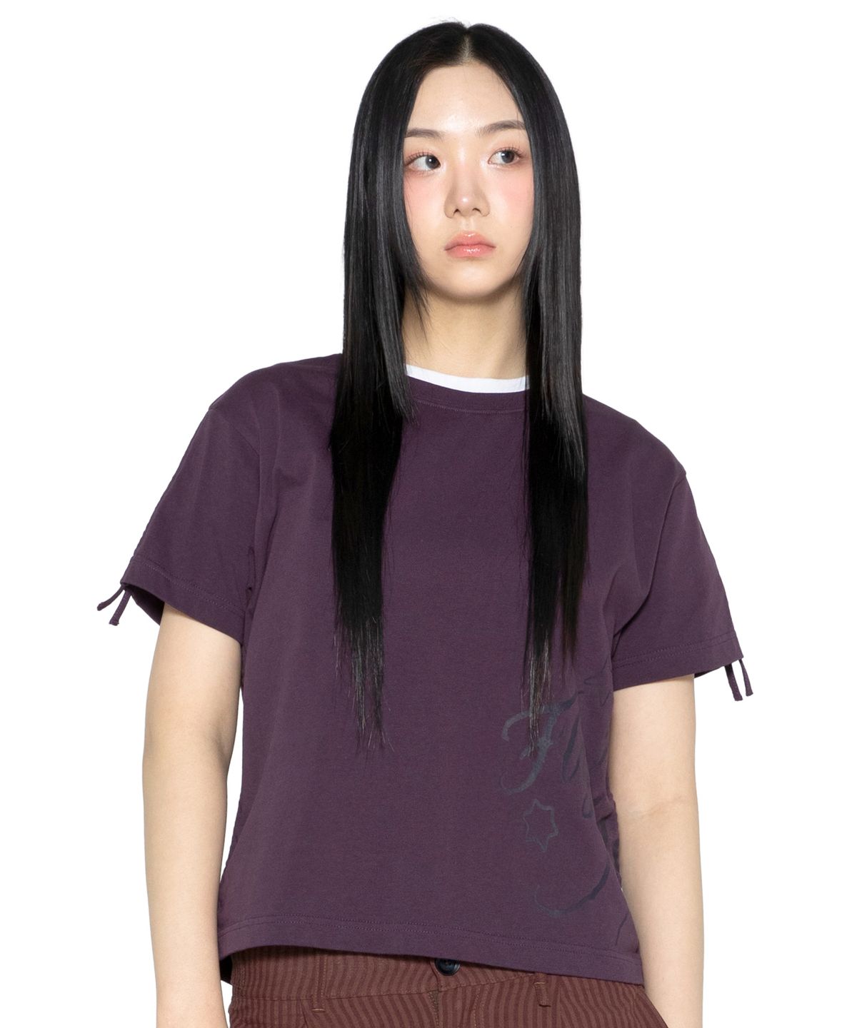 글랙(GLACK) GZT006 투더문 스트링 티셔츠 (PURPLE)