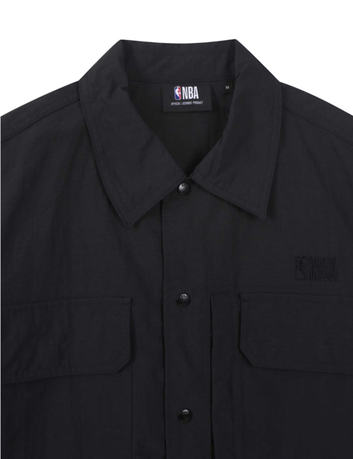 엔비에이(NBA) 나일론 반팔 셔츠 자켓 블랙