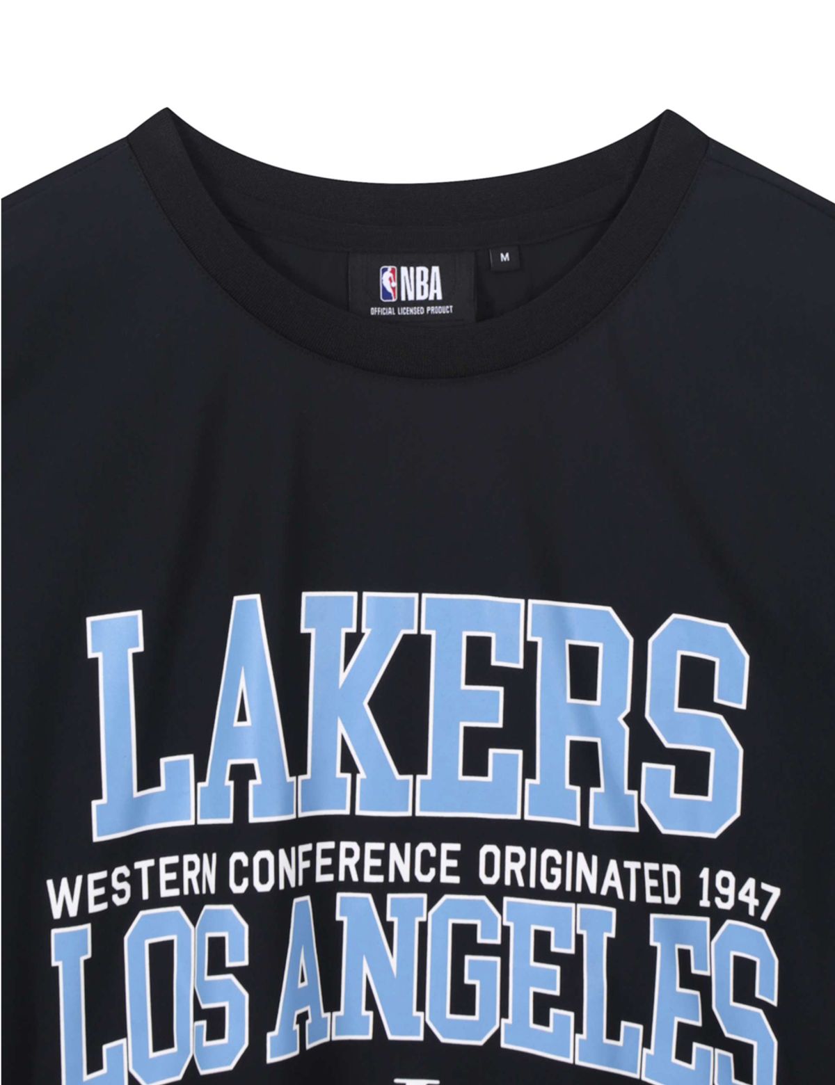 엔비에이(NBA) 레터링 트리코트 반팔 티셔츠 블랙