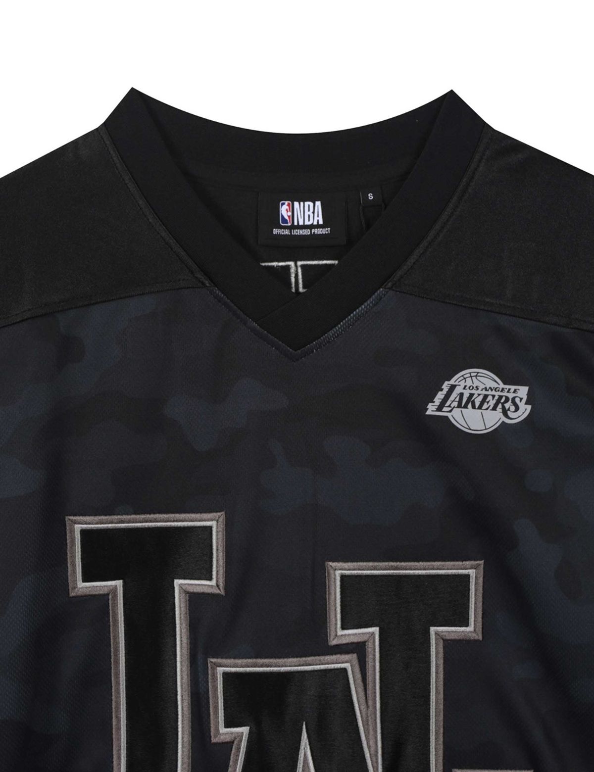 엔비에이(NBA) 어센틱 새틴 메쉬 반팔 티셔츠 블랙